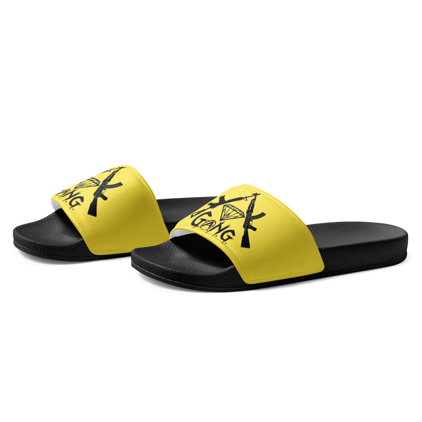 Yellow/Black Logo Men’s Slides